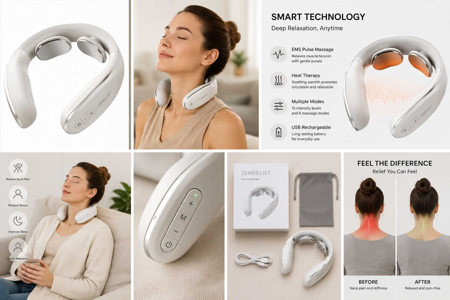 Zenrelief™️ Smart Neck Massager Pro
